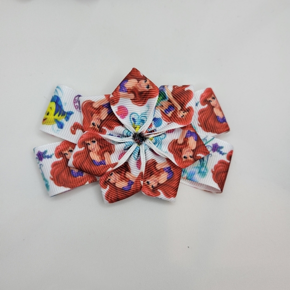 Unfinished Mermaid Ariel Hair Bows DIY Supplies, 4pc - Picture 4 of 5